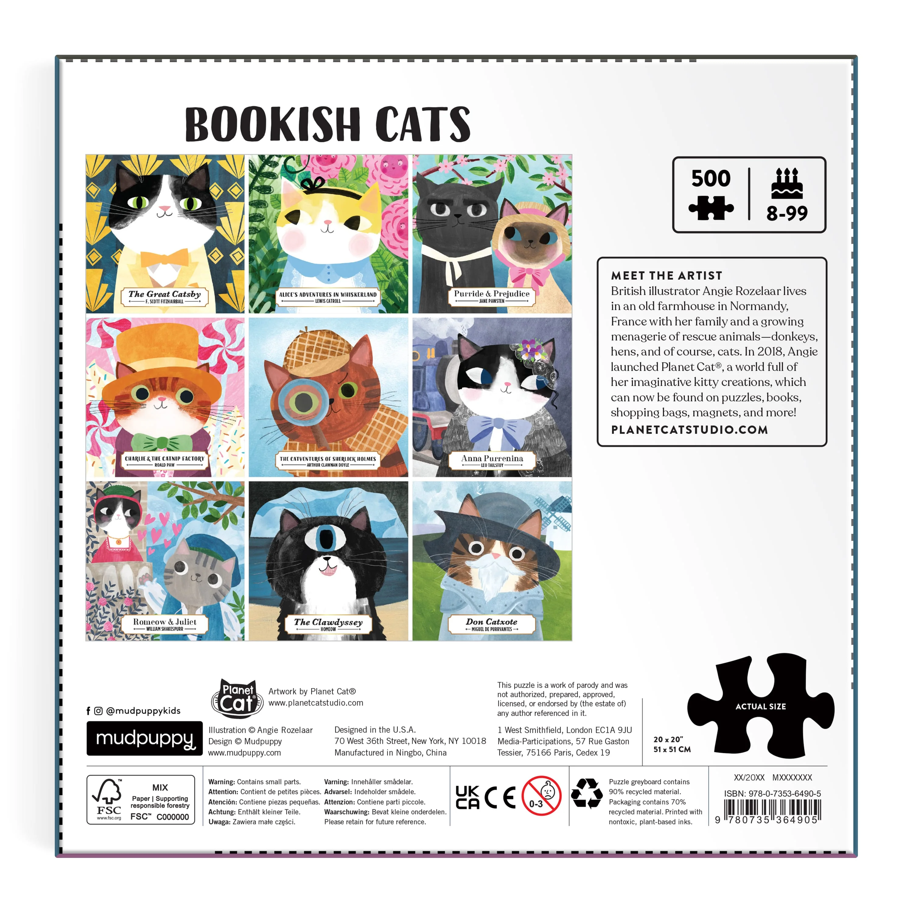 Bookish Cats 500 Piece Family Puzzle - Image 6