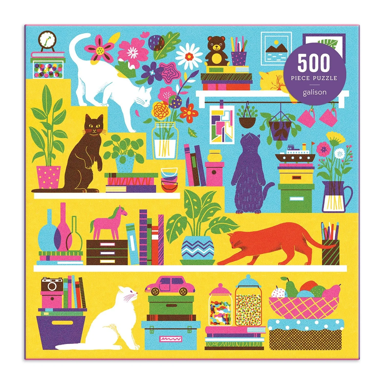 Curious Cats 500 Piece Jigsaw Puzzle - Image 2