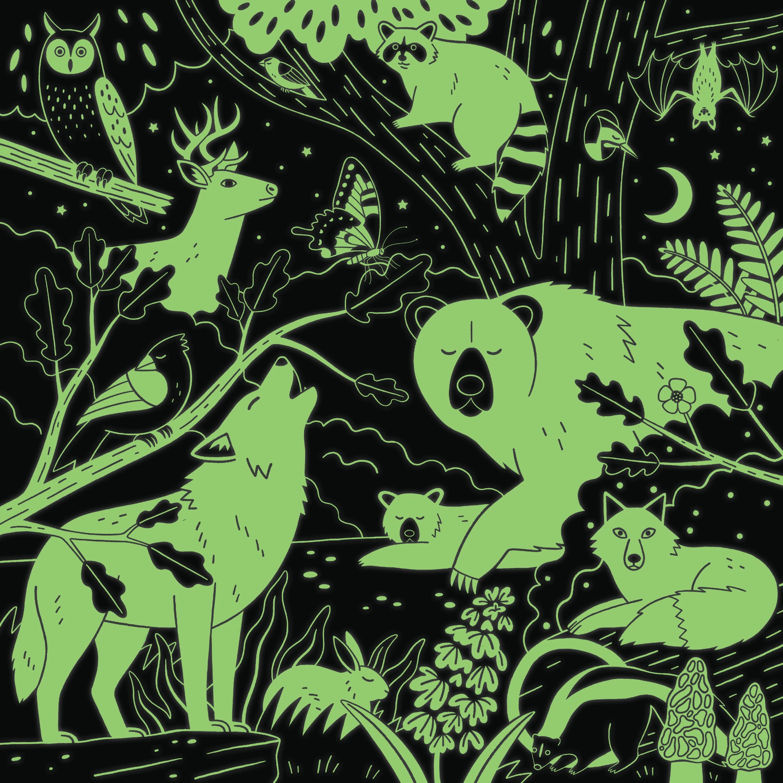 Forest Illuminated 500 Piece Glow in the Dark Puzzle - Image 5