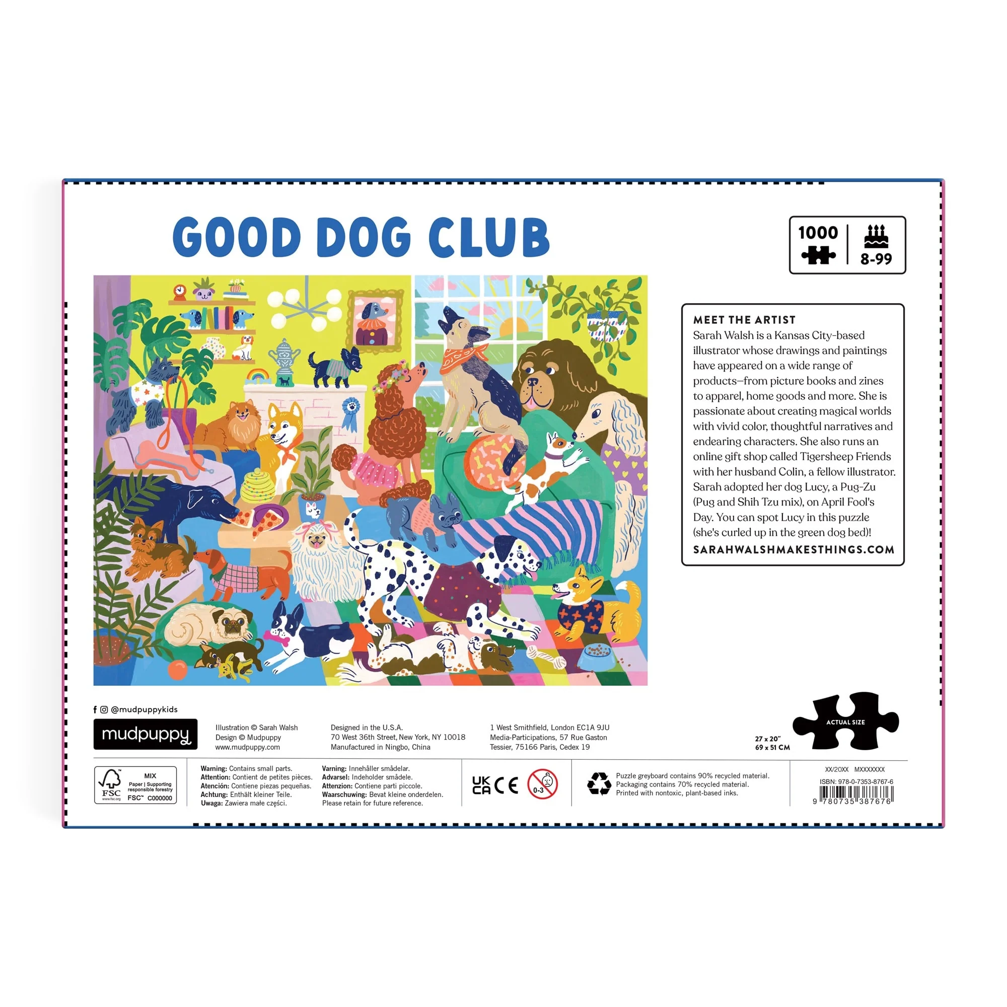 Good Dog Club 1000 Piece Family Puzzle - Image 6
