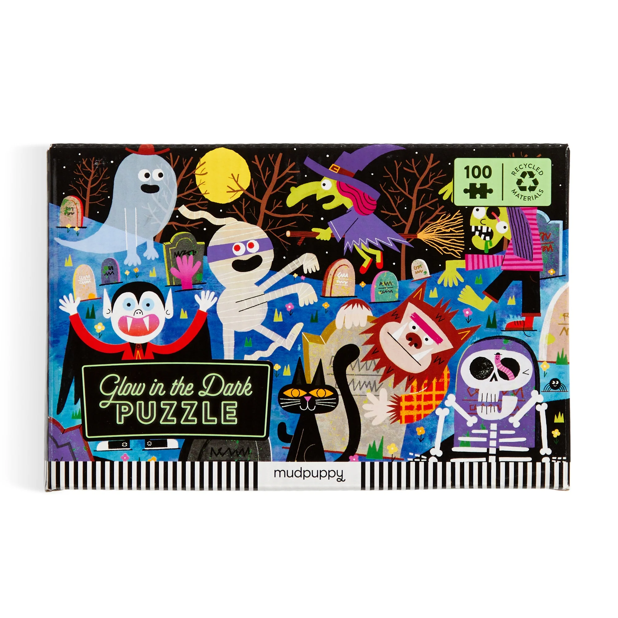Haunted Graveyard 100 Piece Glow in the Dark Puzzle - Image 2