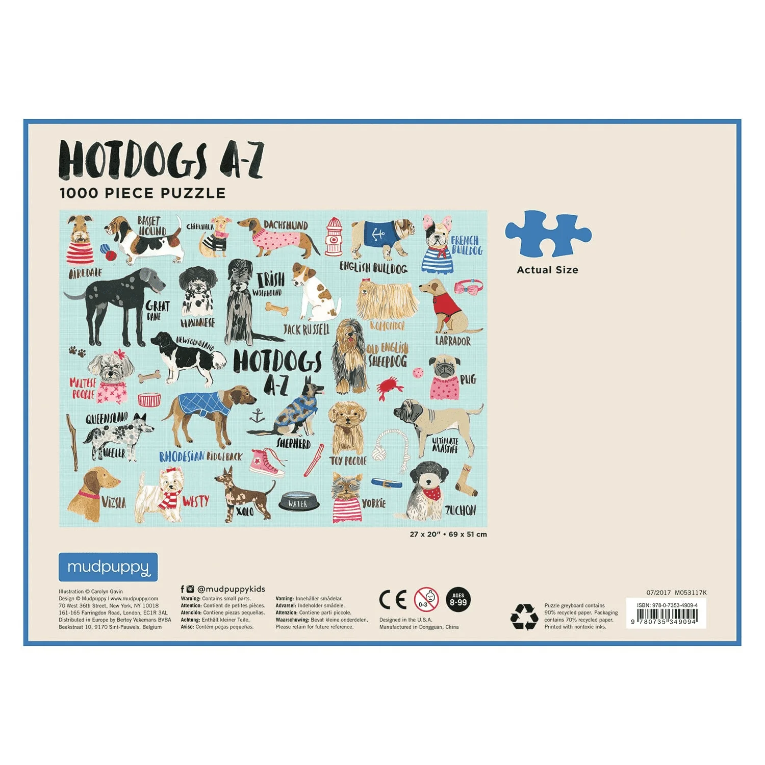 Hot Dogs A-Z 1000 Piece Family Puzzle - Image 3