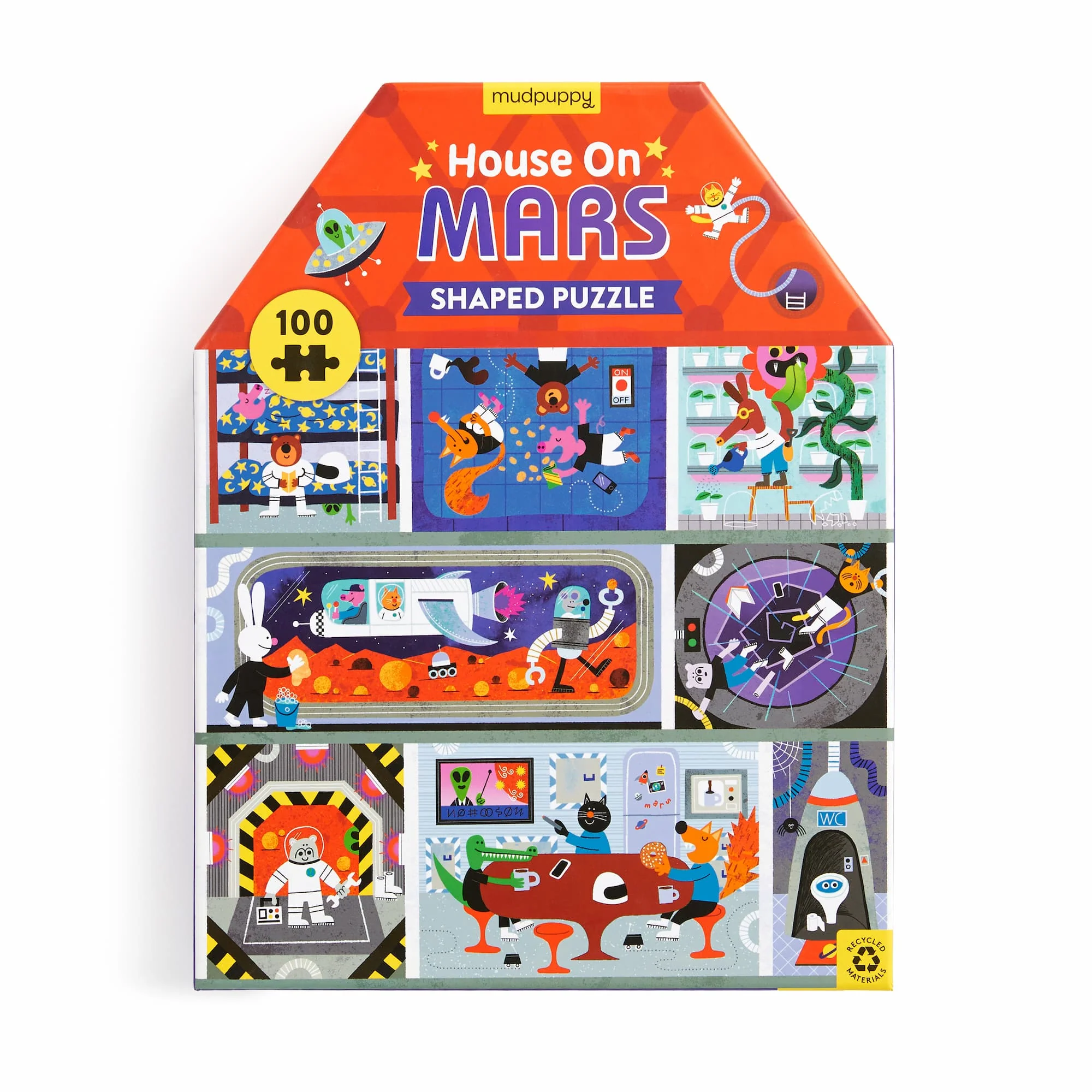 House on Mars 100 Piece House-Shaped Puzzle - Image 2