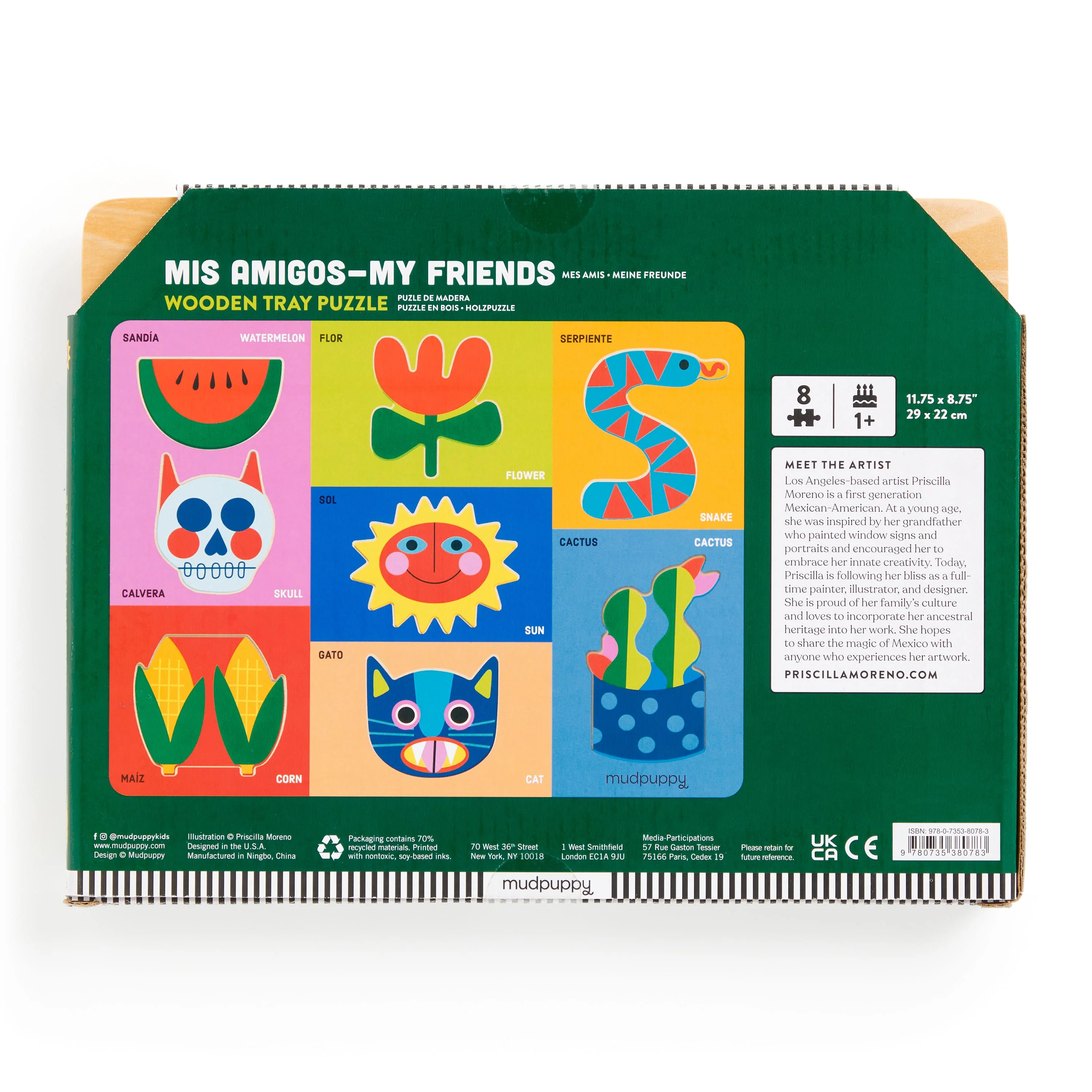 Mis Amigos-My Friends Wooden Tray Puzzle - Image 6