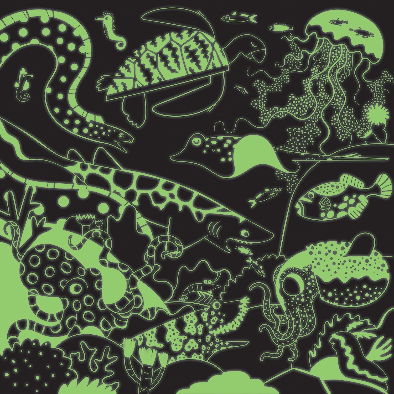 Ocean Illuminated 500 Piece Glow in the Dark Family Puzzle - Image 3