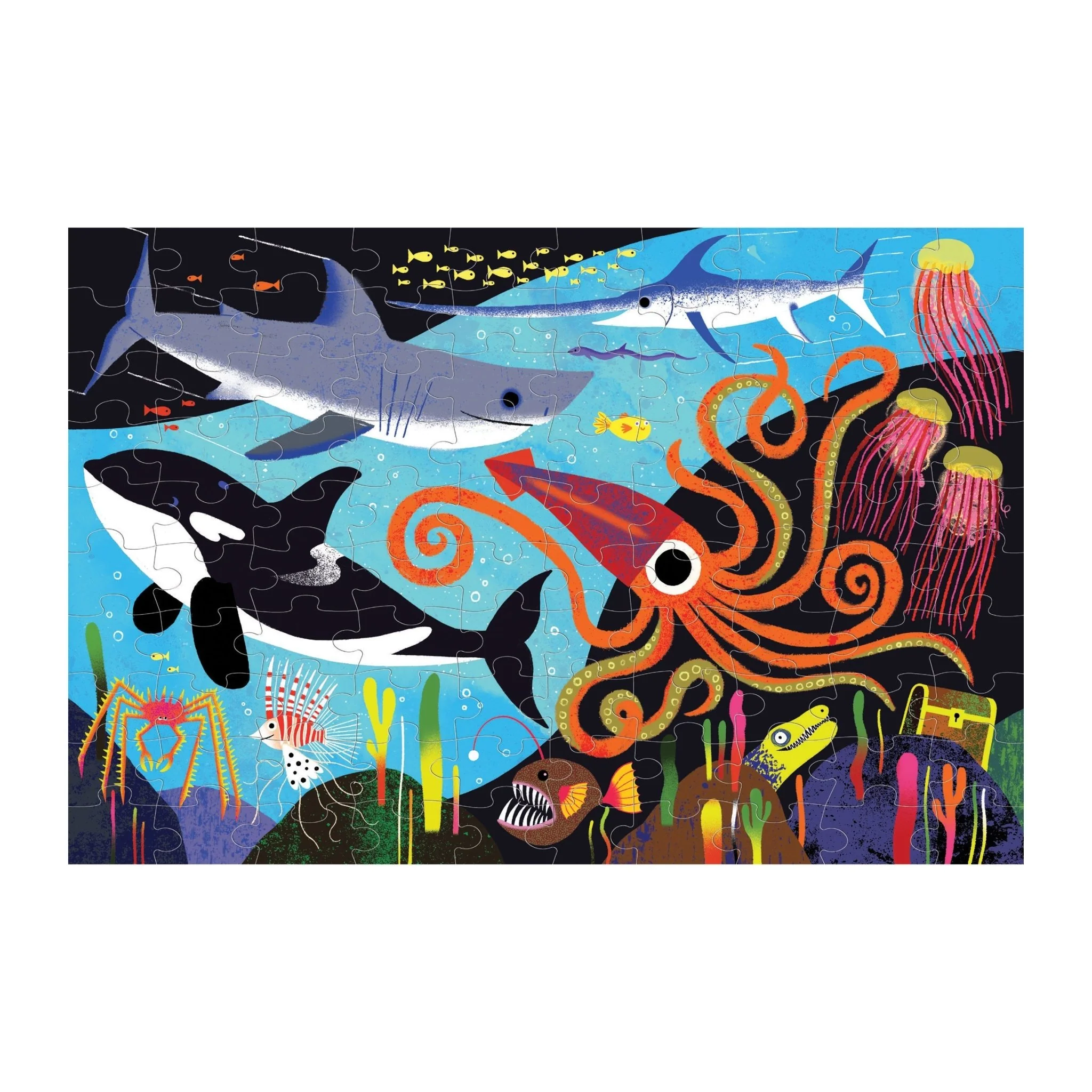 Ocean Predators 100 Piece Glow in the Dark Puzzle - Image 2