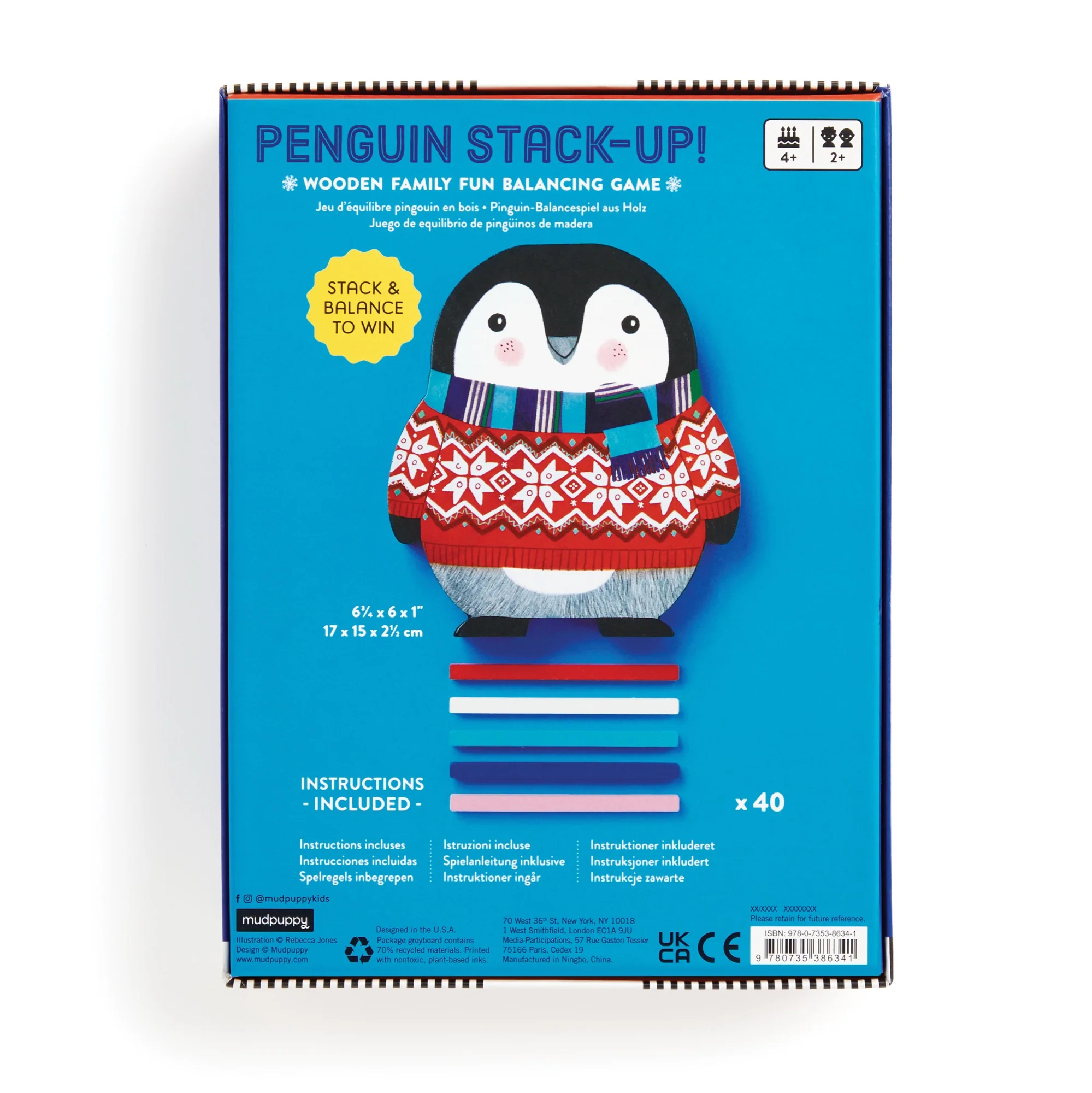 Penguin Stack-up Wooden Balancing Game - Image 5