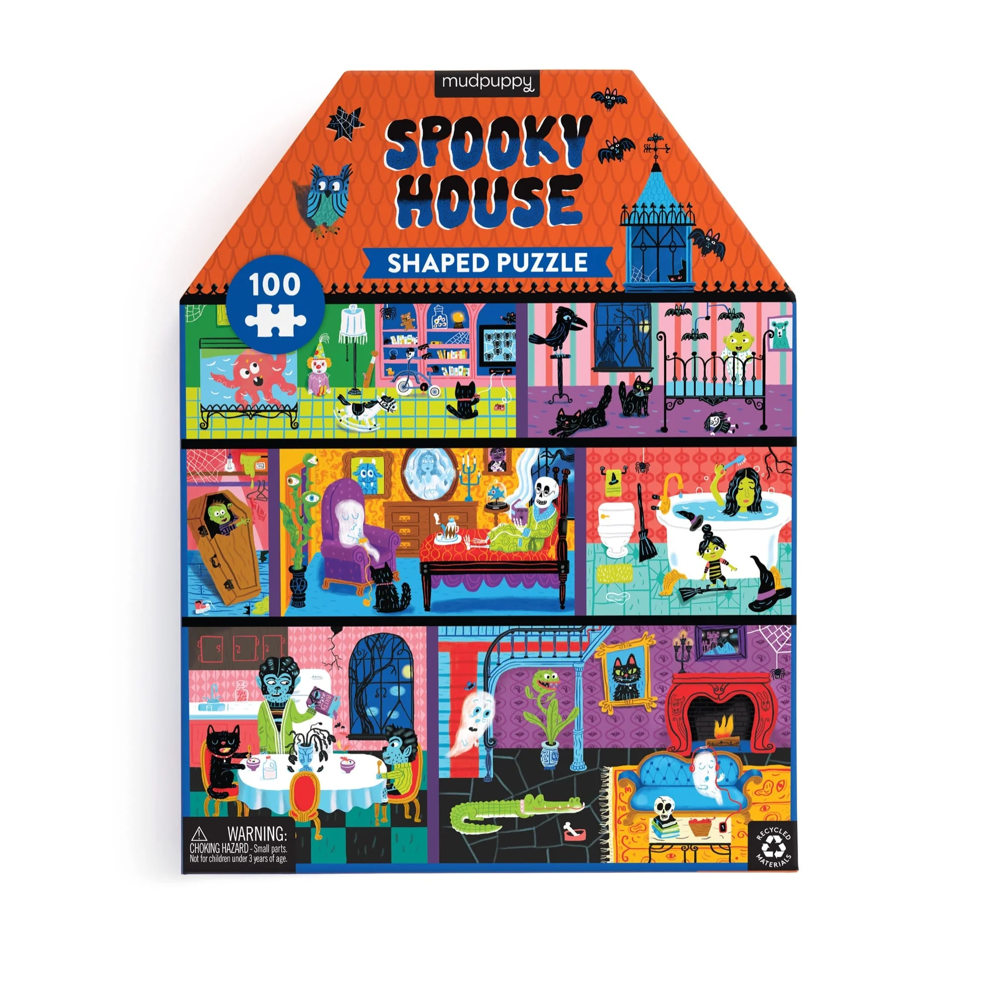 Spooky House 100 Pc House-Shaped Puzzle - Image 2