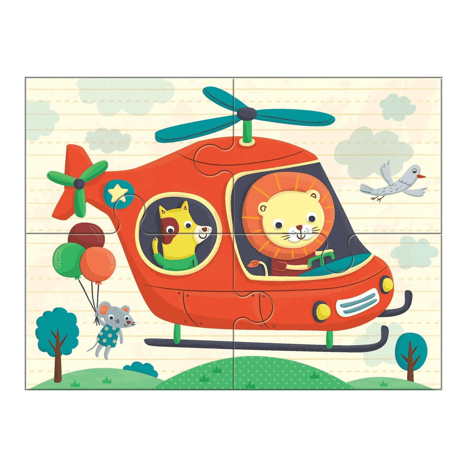 Transportation 4-In-a-Box Progressive Puzzle - Image 3